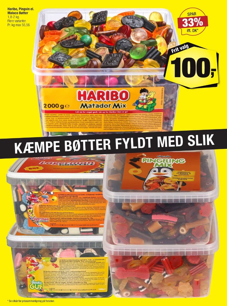 Malaco Lagerman Konfekt, Slikbøtter