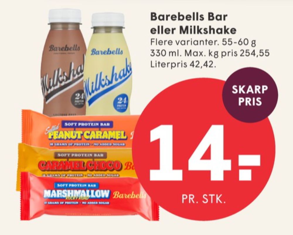 Barebells, Milkshake Chocolate