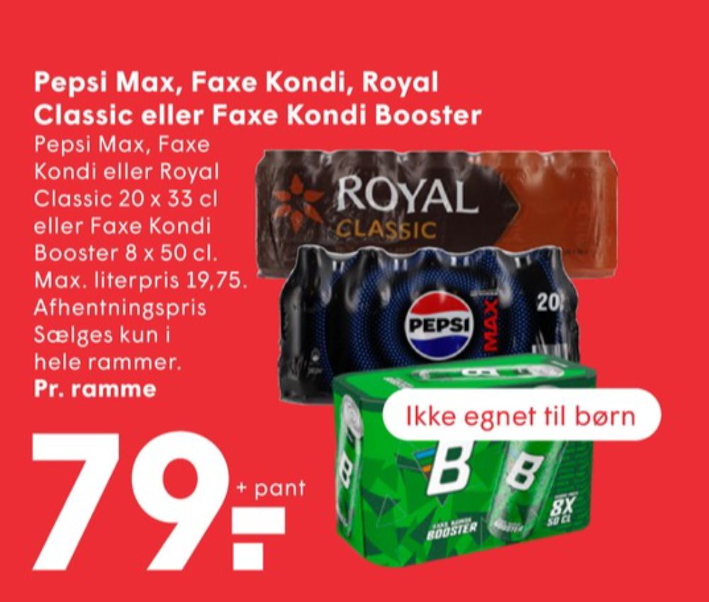 Faxe Kondi Booster Original, Energidrik 8 pk.