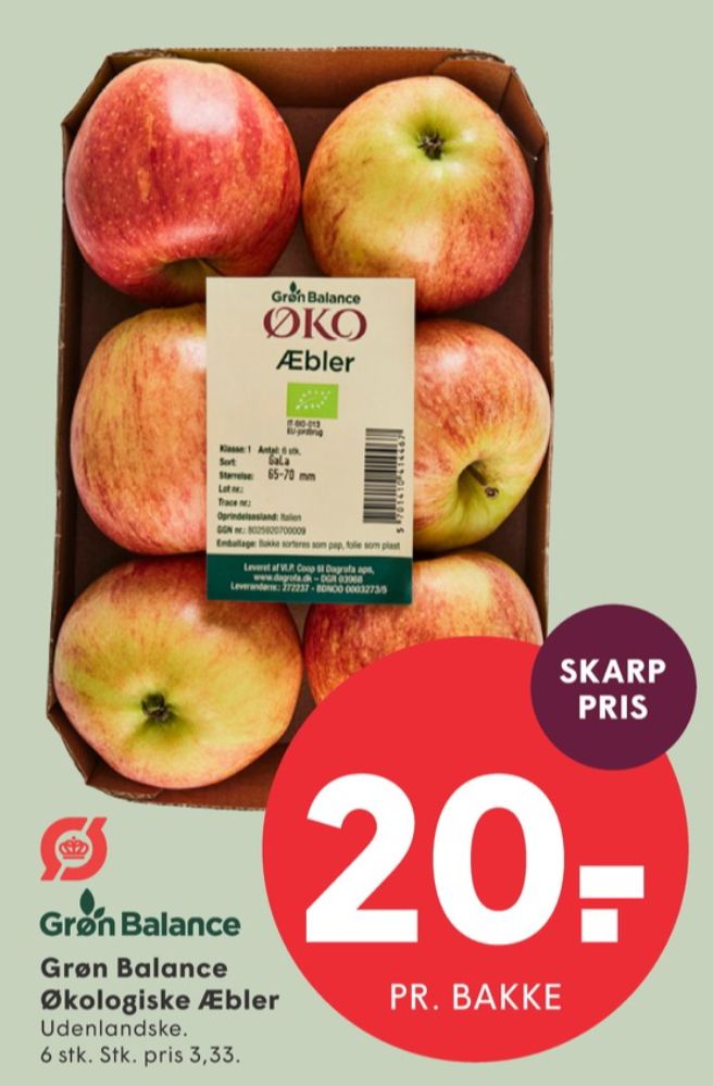 Grøn Balance, Æbler