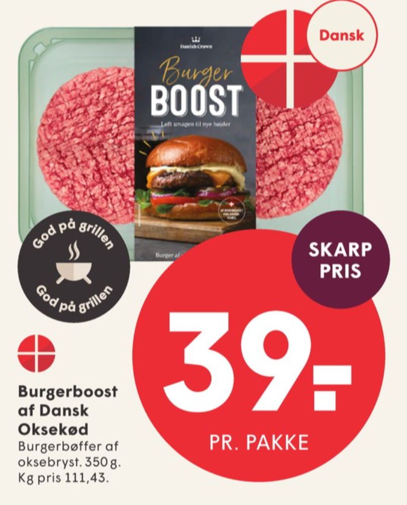Danish Crown Burger Boost, Hakkebøffer
