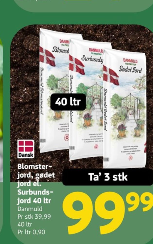 Danmuld, Plantejord
