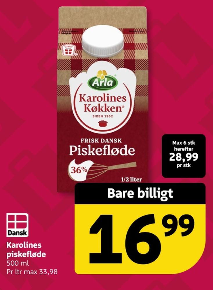 Karolines, Piskefløde 36%