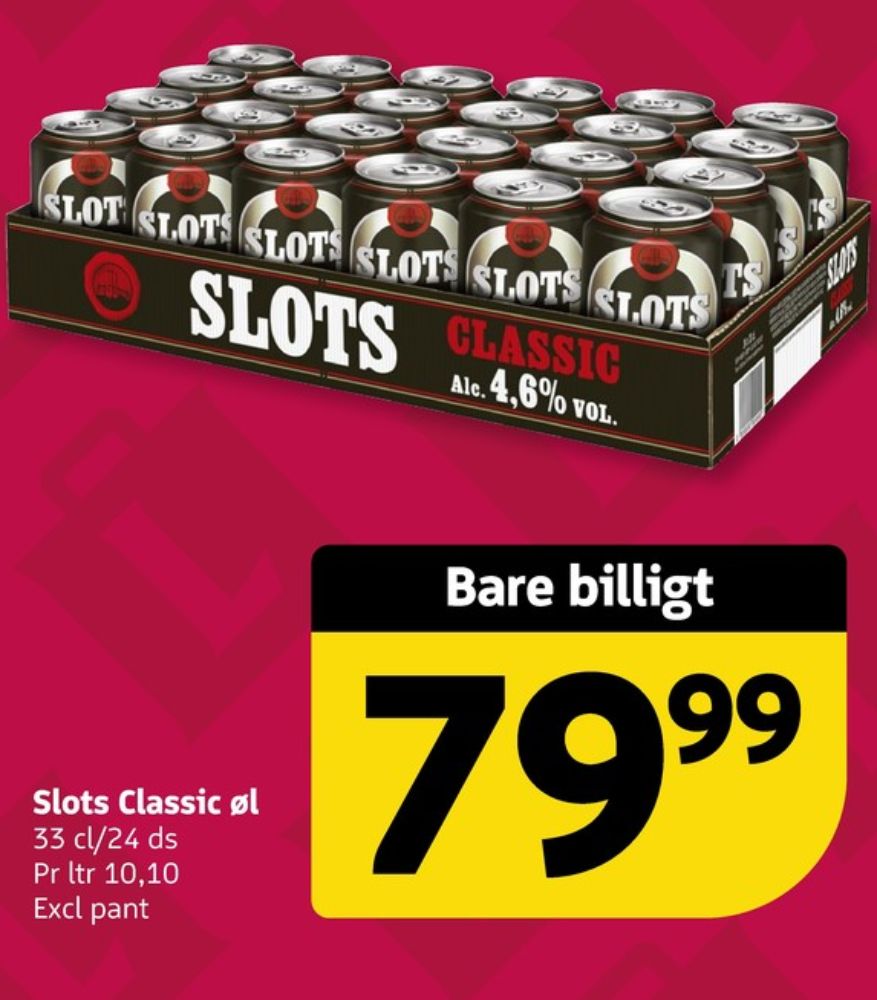 Slots Classic, Øl 24 pk.