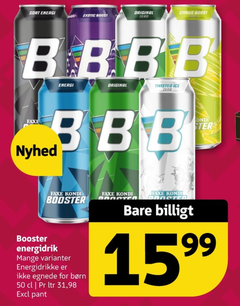 Faxe Kondi Booster Citrus Boost, Energidrik