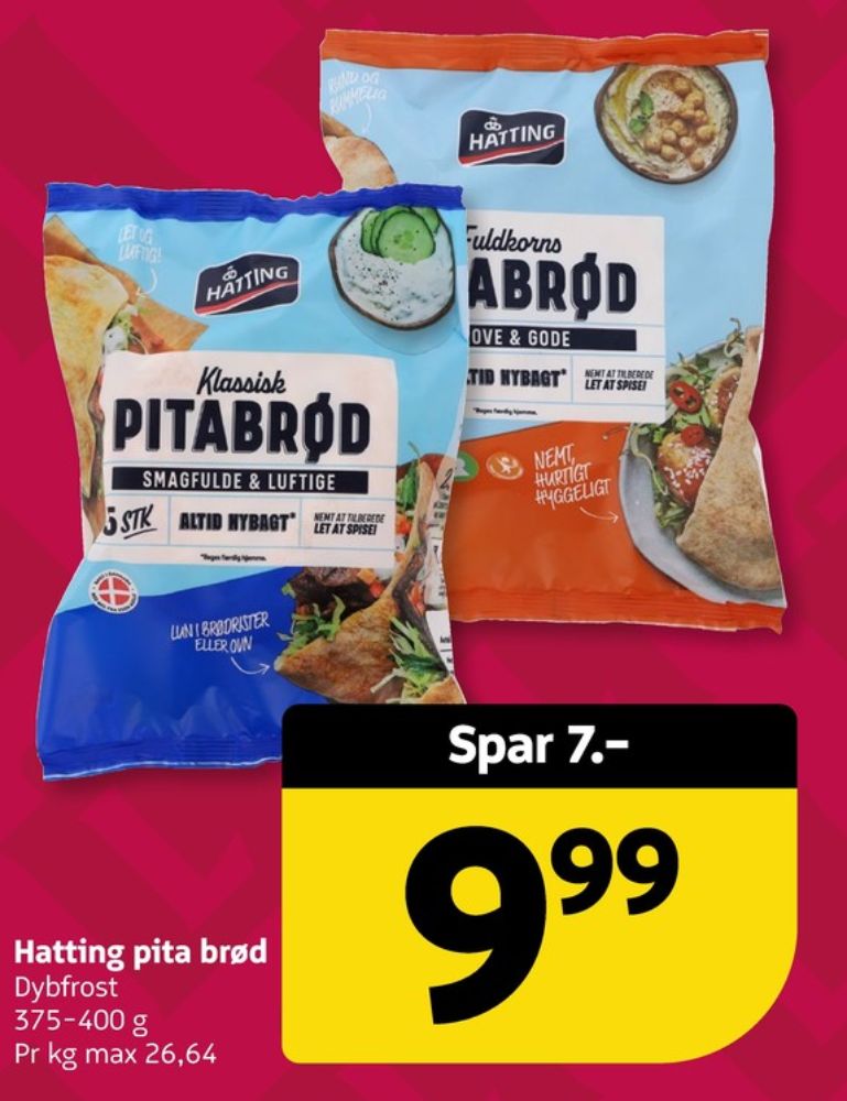 Hatting, Fuldkorns PItabrød