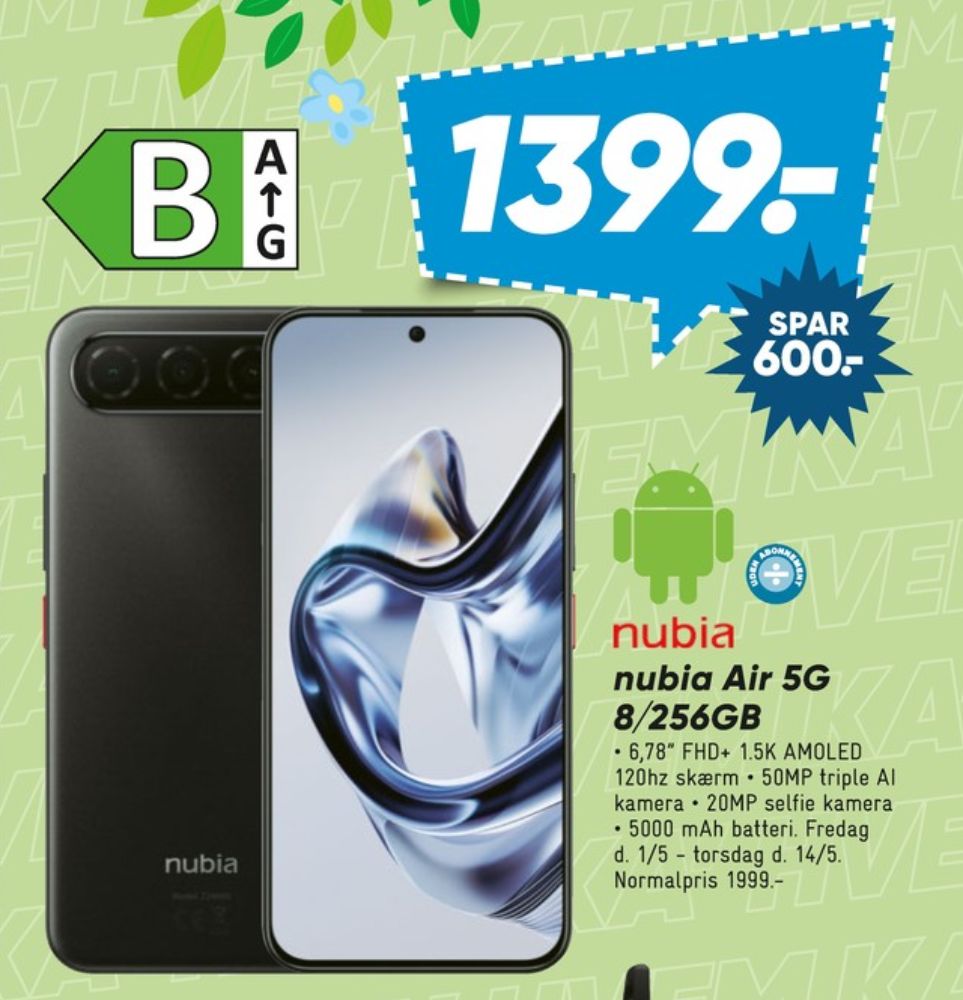 Nubia  Air, Mobiltelefon