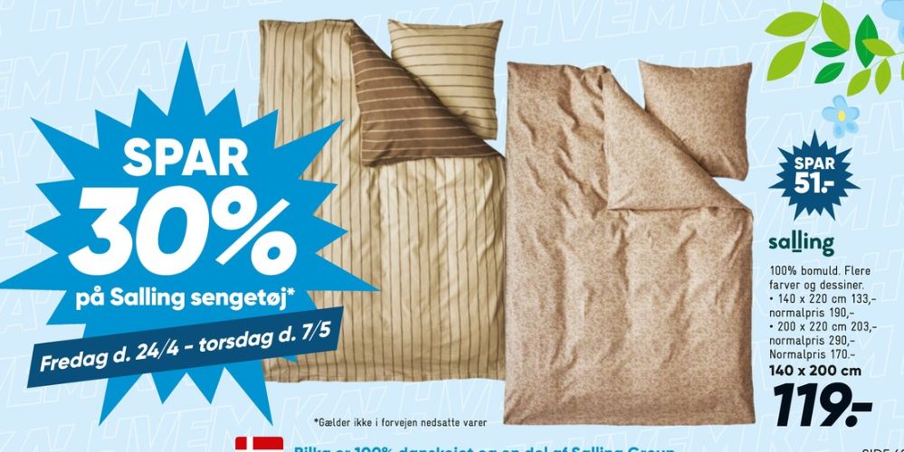 Salling NatteRo, Sengesæt