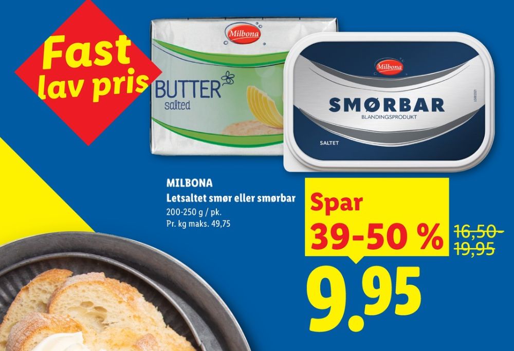 Milbona, Smør Saltet