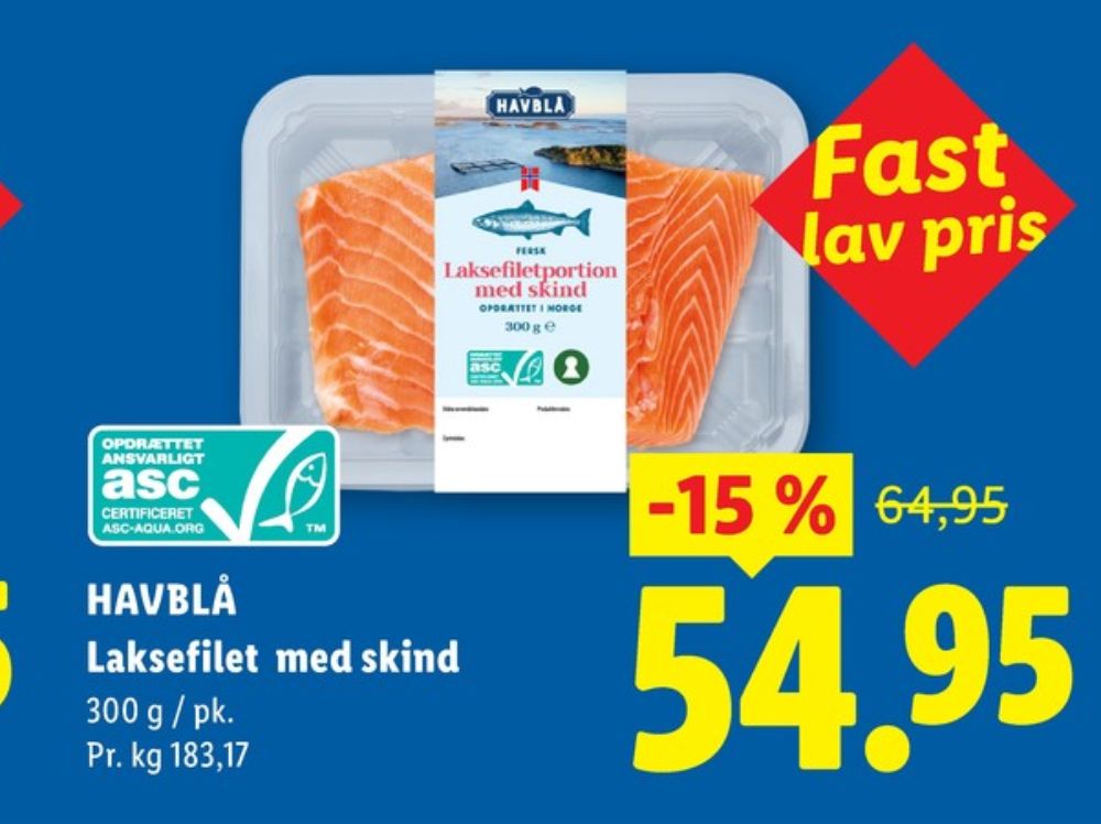 Havblå, Laksefilet