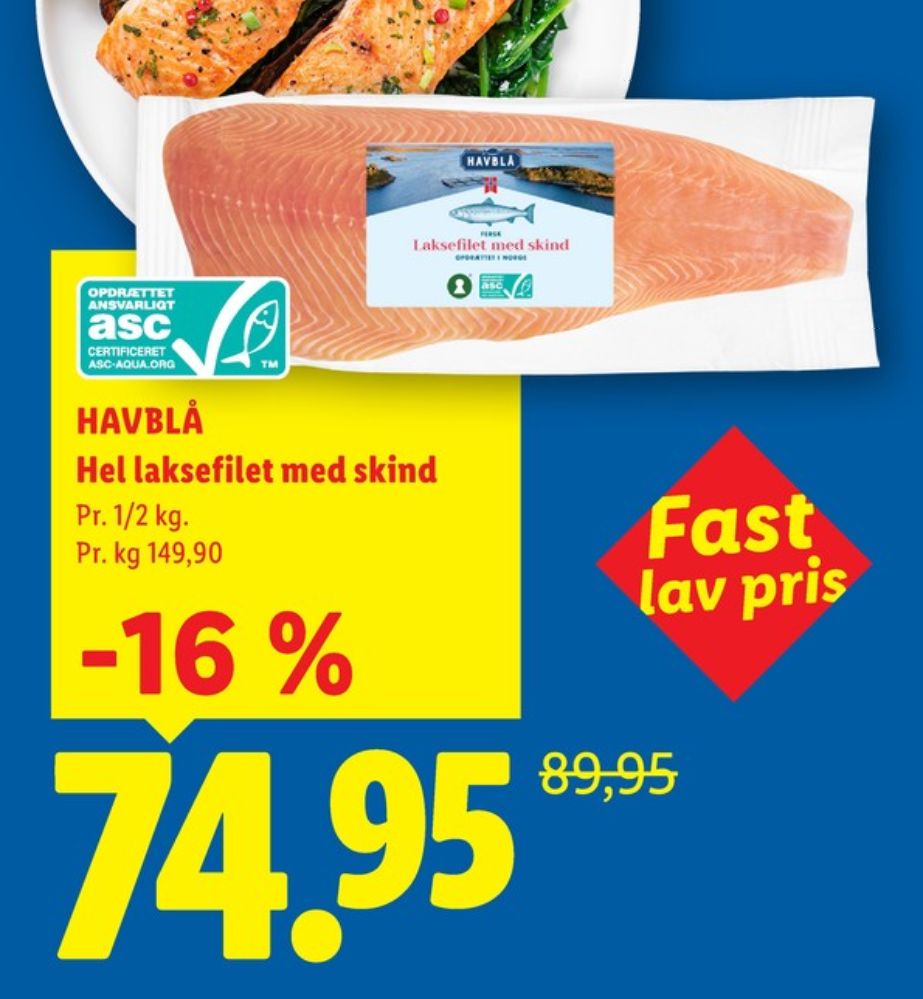 Havblå, Laksefilet