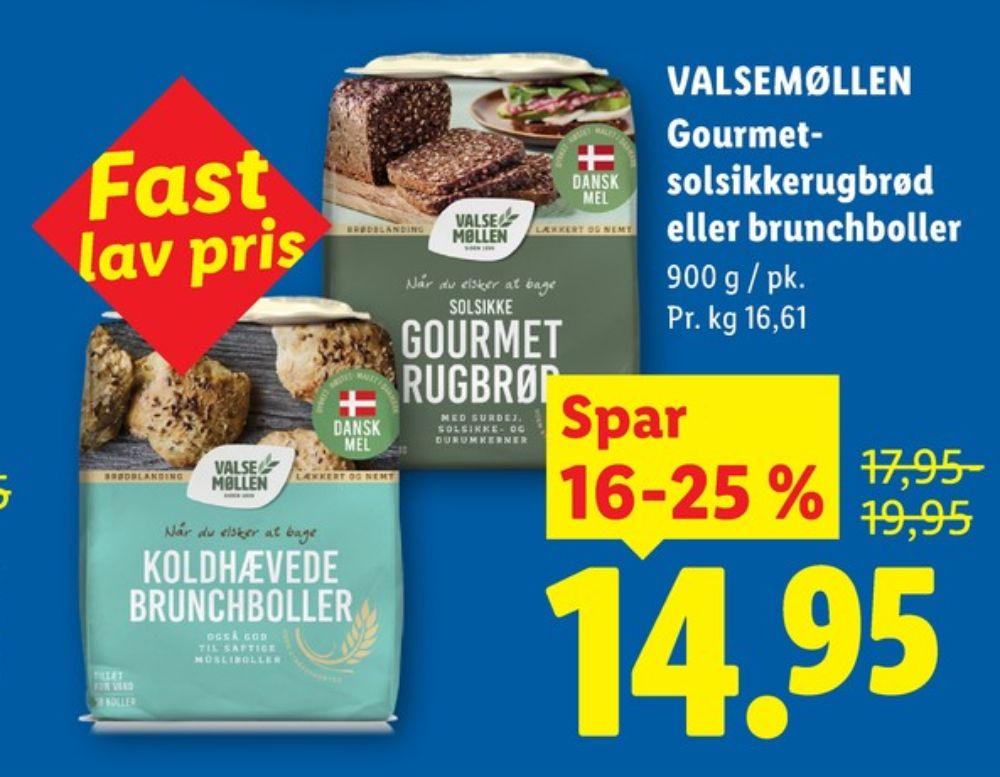 Valsemøllen, Brunchboller Koldhævet Melblanding