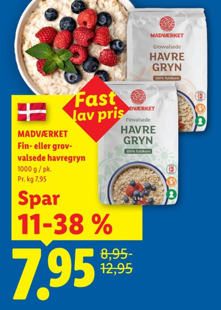 Madværket, Finvalsede Havregryn 