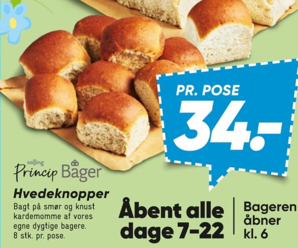 Salling Princip, Hvedeknopper