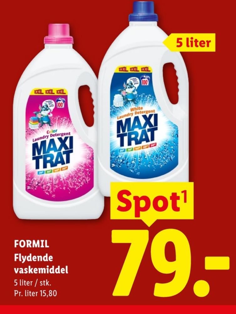 Formil, Vaskemiddel-flydende