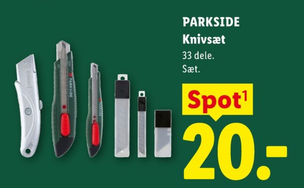 Parkside, Knivsæt