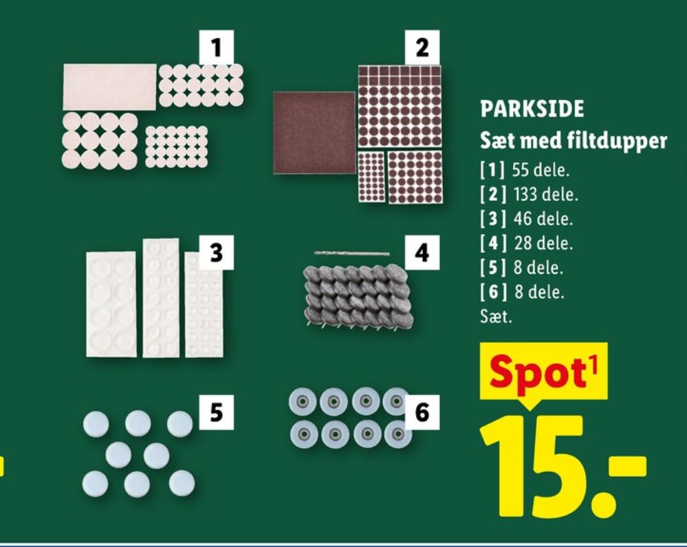Parkside, Filtdupper