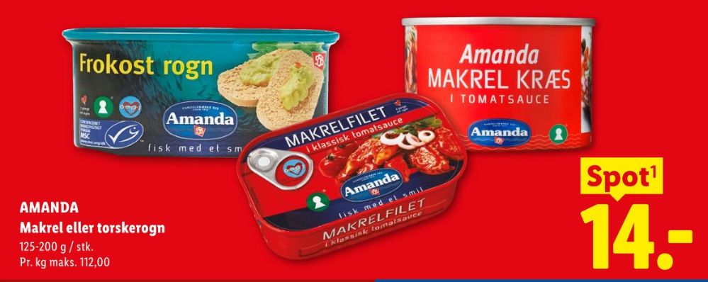 Amanda Seafood, Frokost rogn