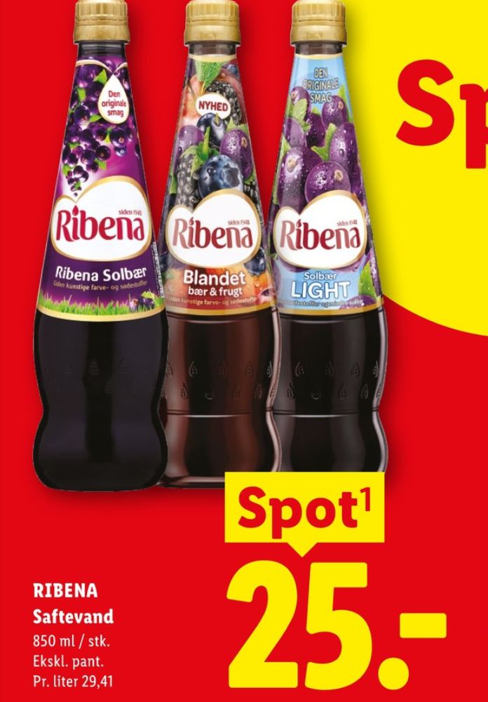 Ribena, Solbær Light Frugtsaft