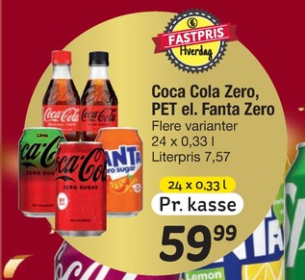 Fanta Zero, Appelsinsodavand 24 pk.