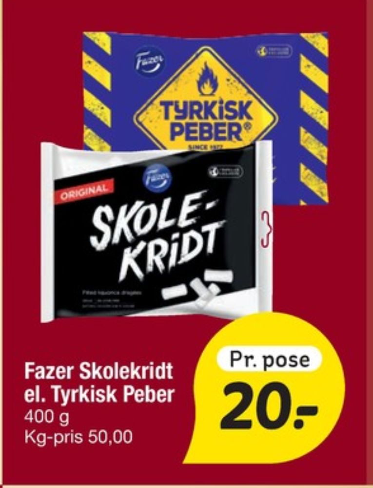 Fazer Skolekridt, Slikposer