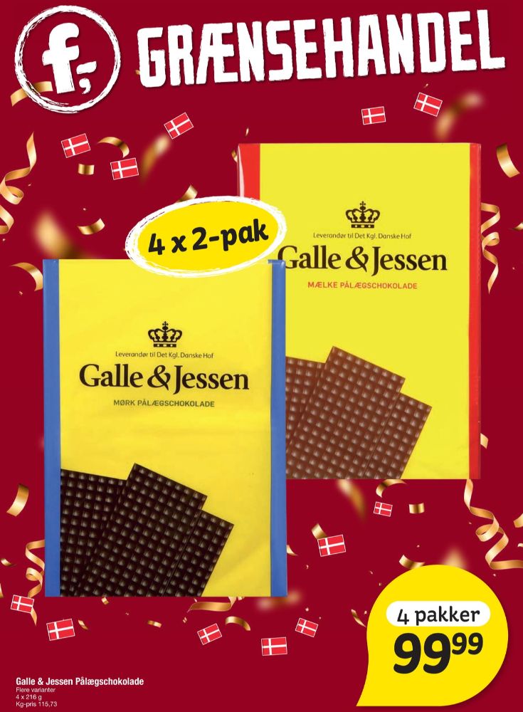 Galle & Jessen, Pålægschokolade Mørk