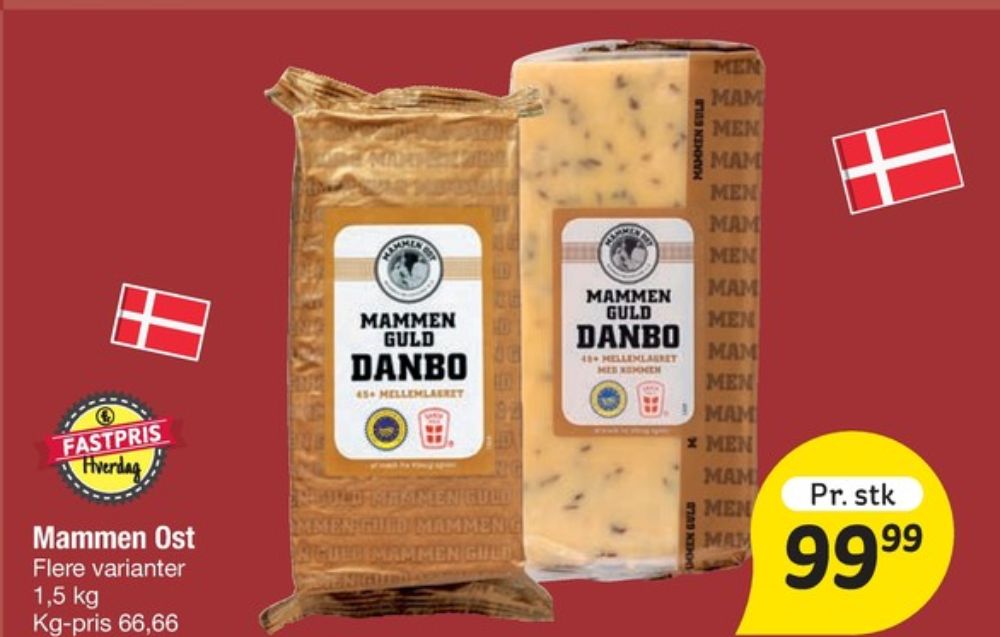 Mammen, Skæreost Danbo Guld Mellemlagret