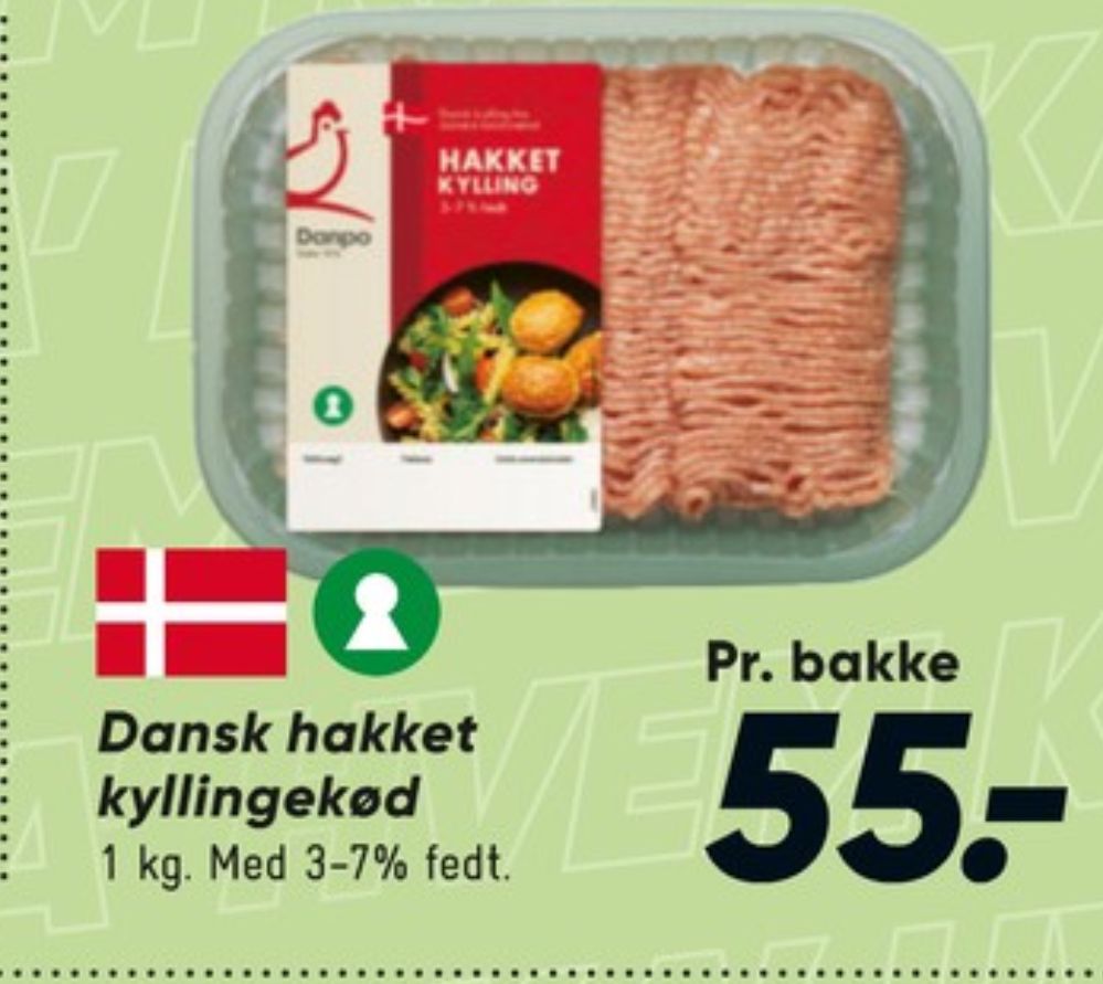 Danpo, Hakket kylling 3-7%