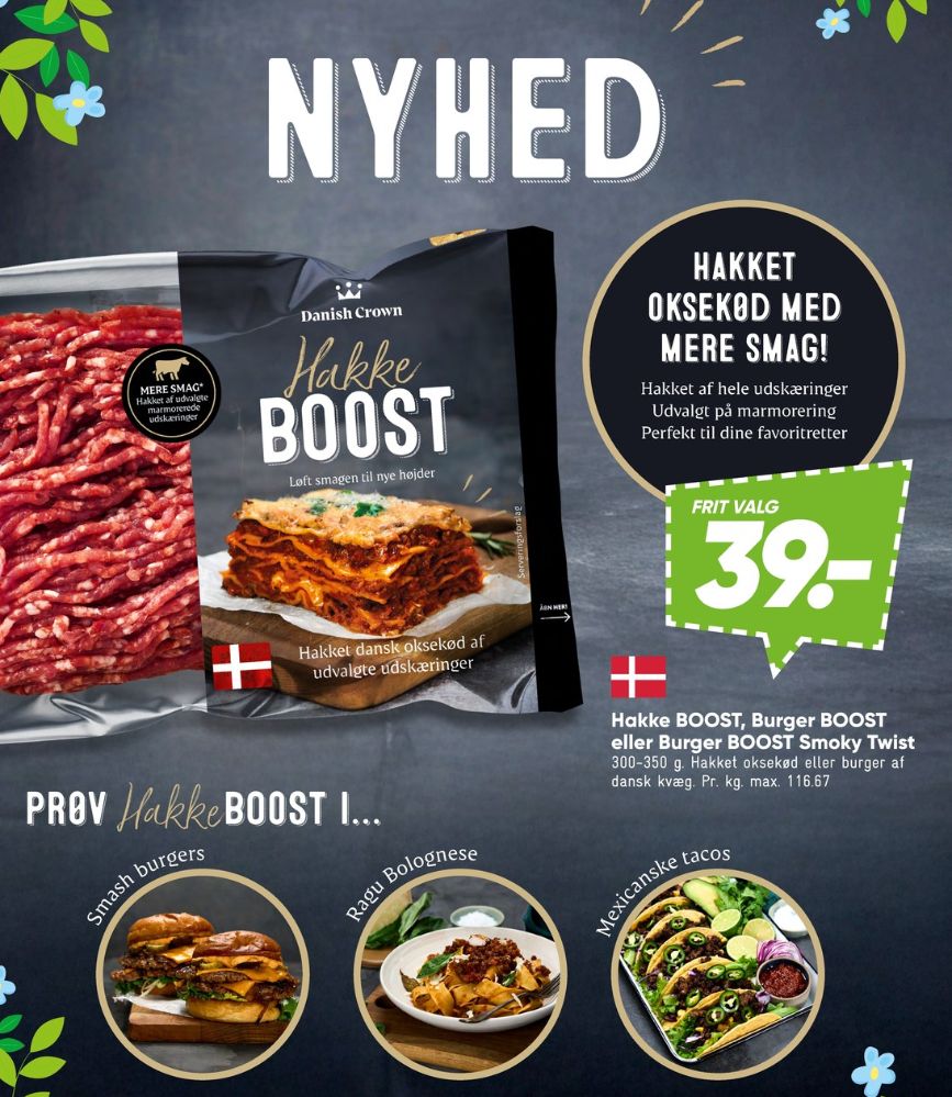 Danish Crown Burger Boost, Kalveburgerbøffer
