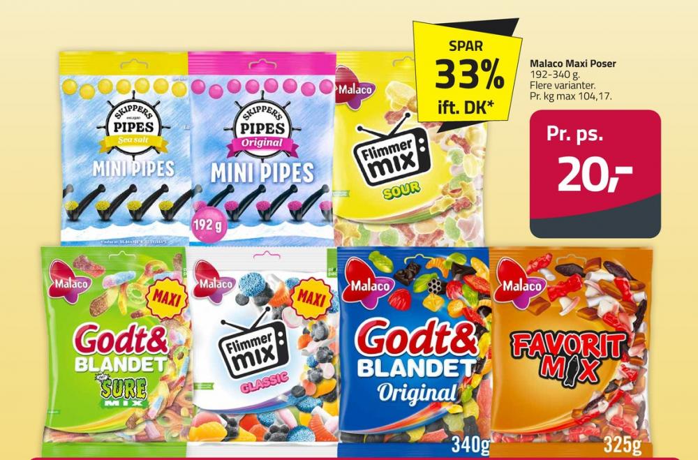 Malaco Favorit Mix, Slikposer