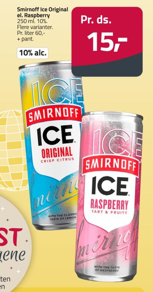 Smirnoff Ice Raspberry, Raspberry RTD