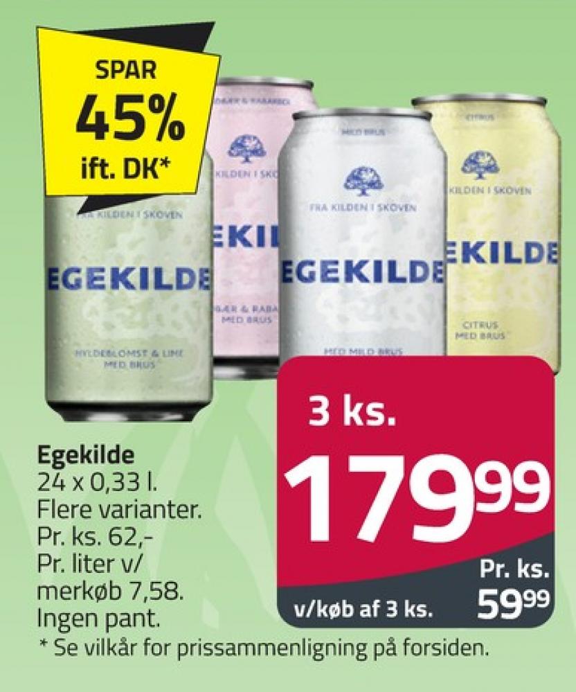 Egekilde Citrus, Mineralvand med brus 24 pk.