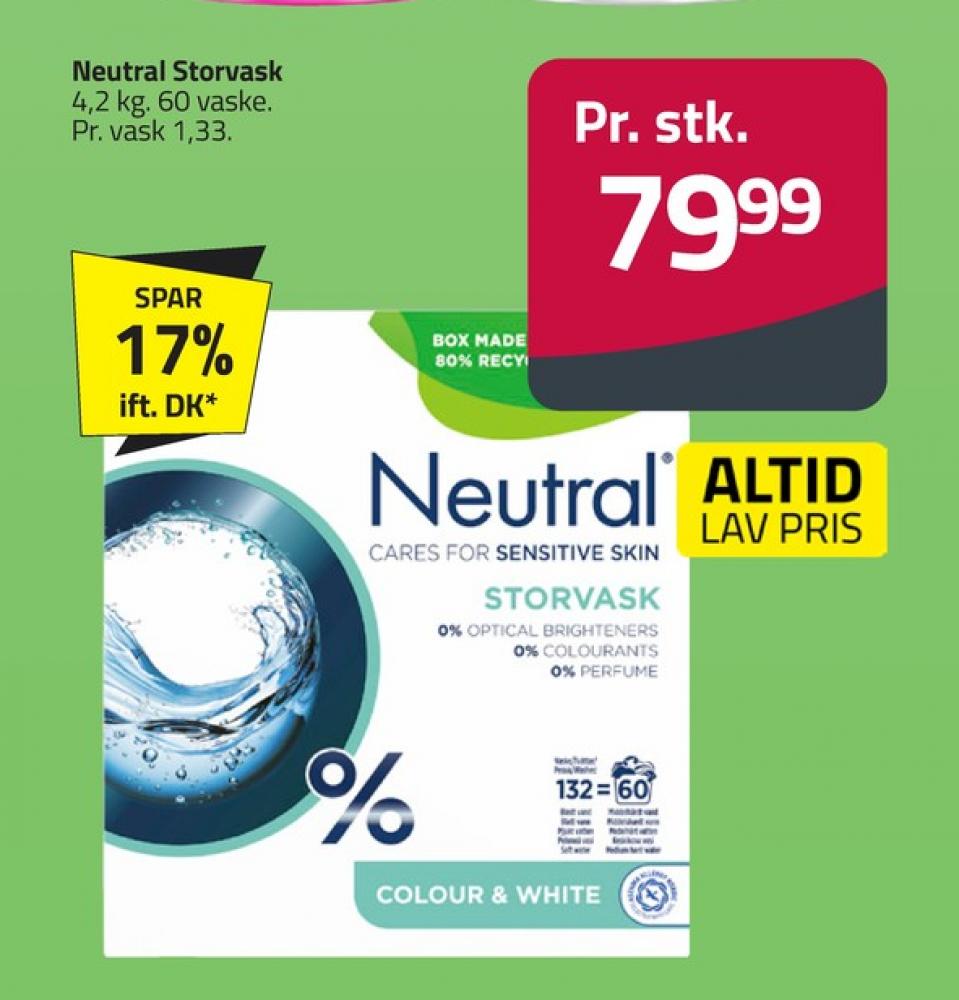 Neutral, Vaskepulver