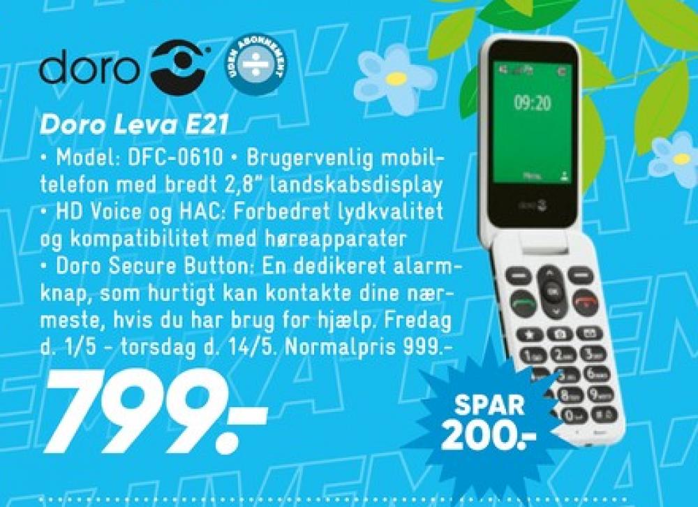 Doro Leva E21, Mobiltelefon