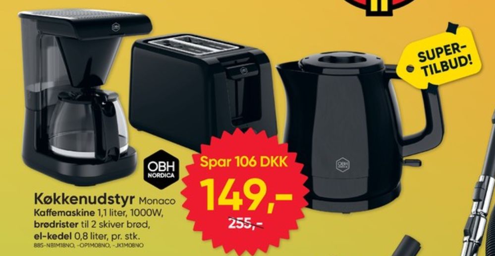 OBH Nordica, Kaffemaskine
