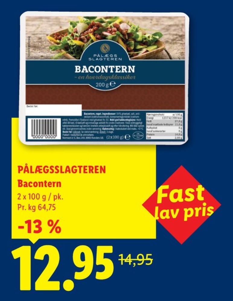 Pålægsslagteren, Bacontern