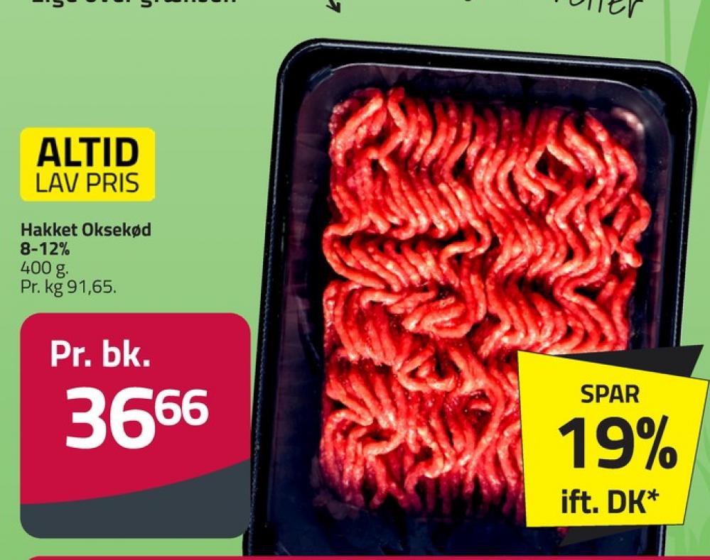 Hakket oksekød 8-12%