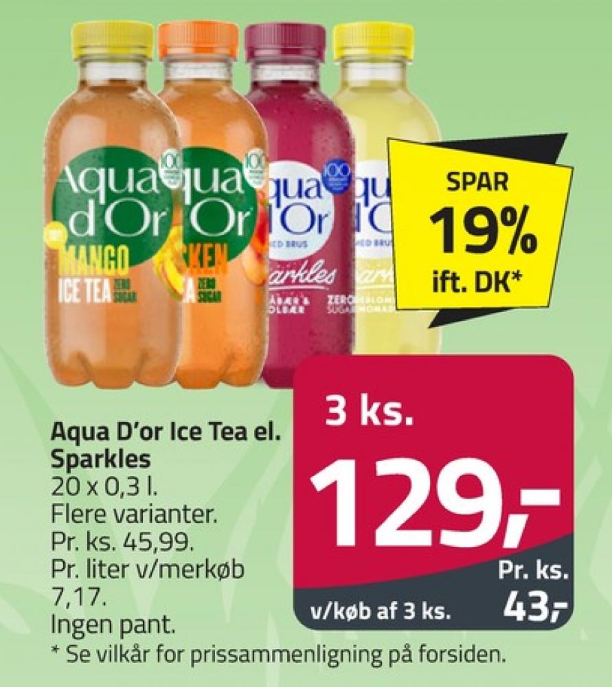 Aqua d'Or Sparkles, Mineralvand med brus hyldeblomst og citron 20 pk.