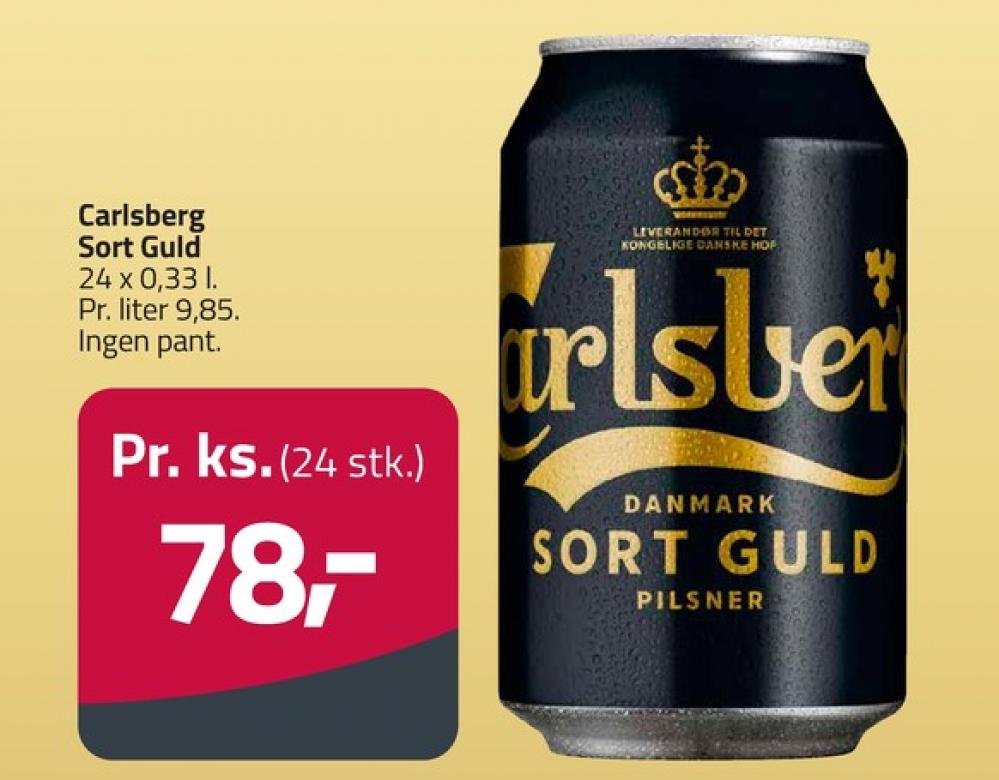 Carlsberg Sort guld, Øl 24 pk.