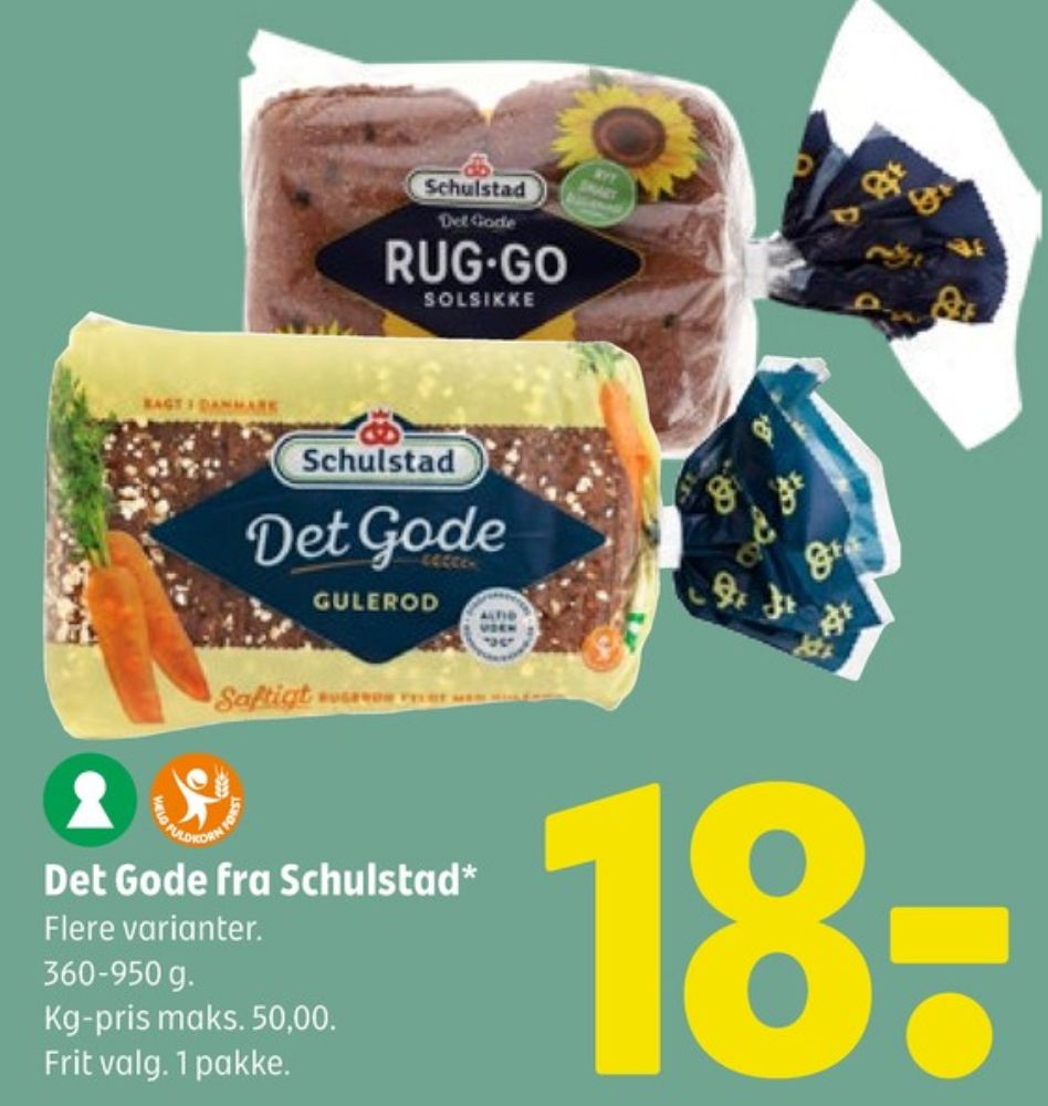 Schulstad Det Gode, Gulerodsrugbrød