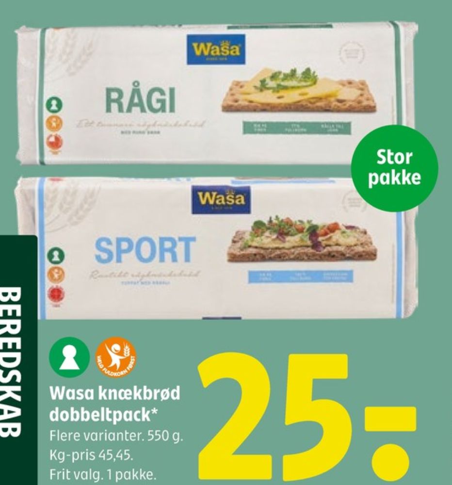 Wasa, Sport knækbrød