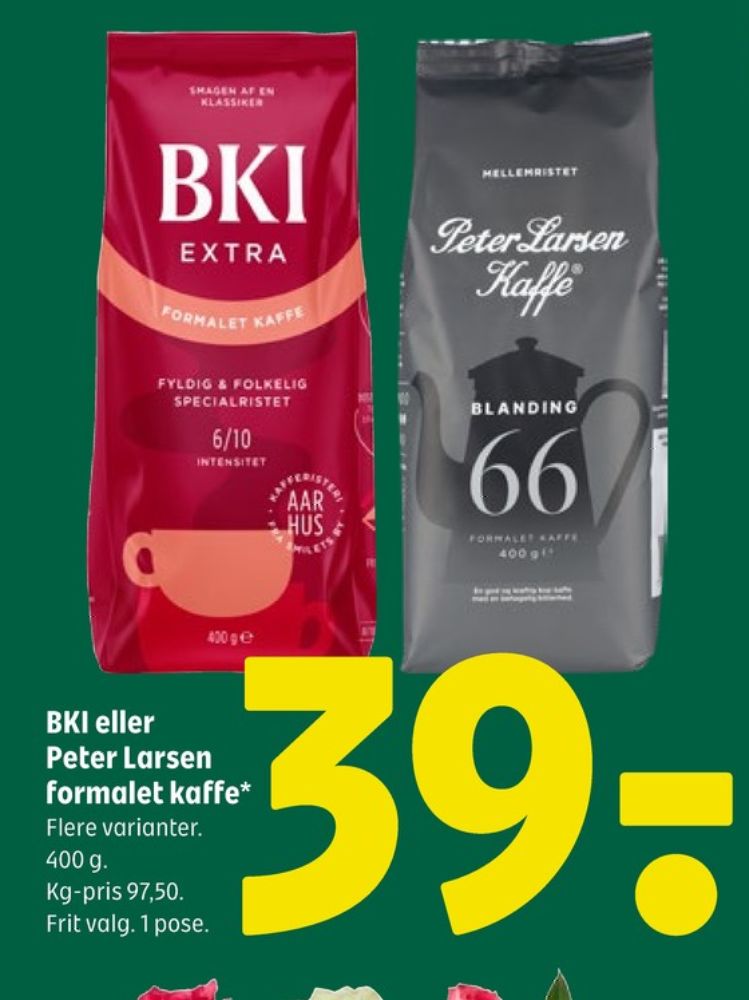 BKI Extra Specialristet, Kaffe Formalet