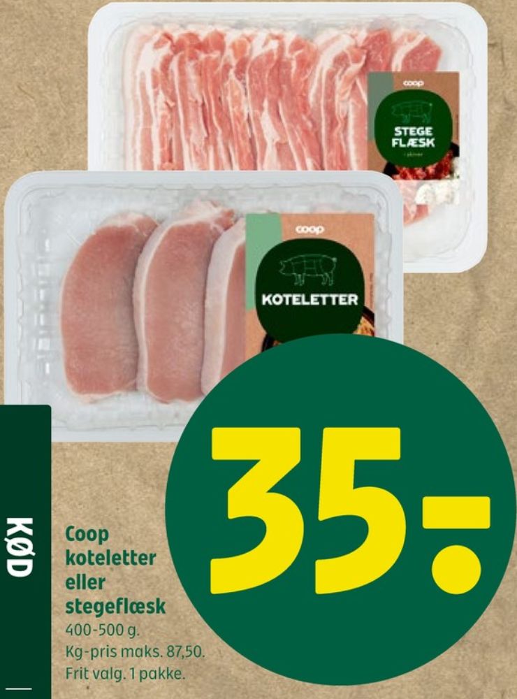 Coop, Flæsk i skiver