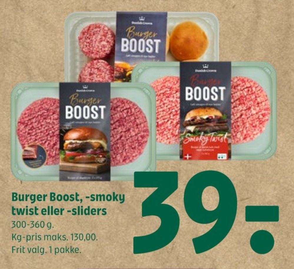 Danish Crown Burger Boost, Hakkebøffer Sliders