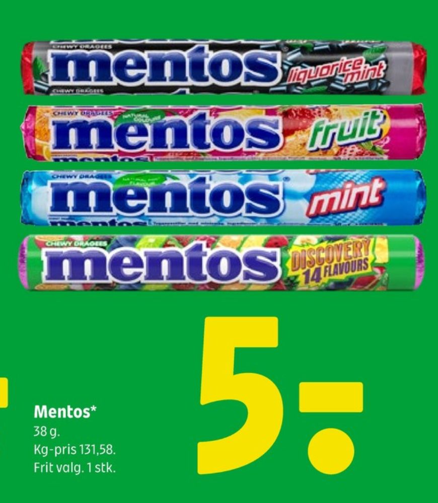 Mentos, Pastiller Mint