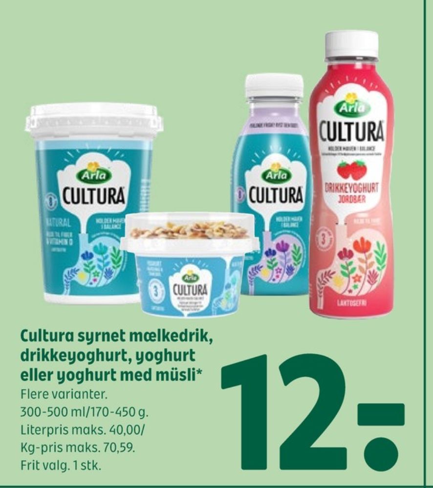 Cultura, Drikkeyoghurt Jordbær