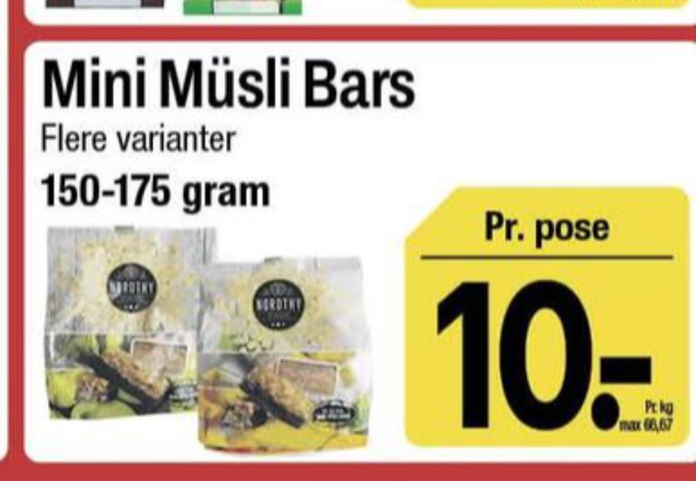 Nordthy, Mini Müsli Bars Æble