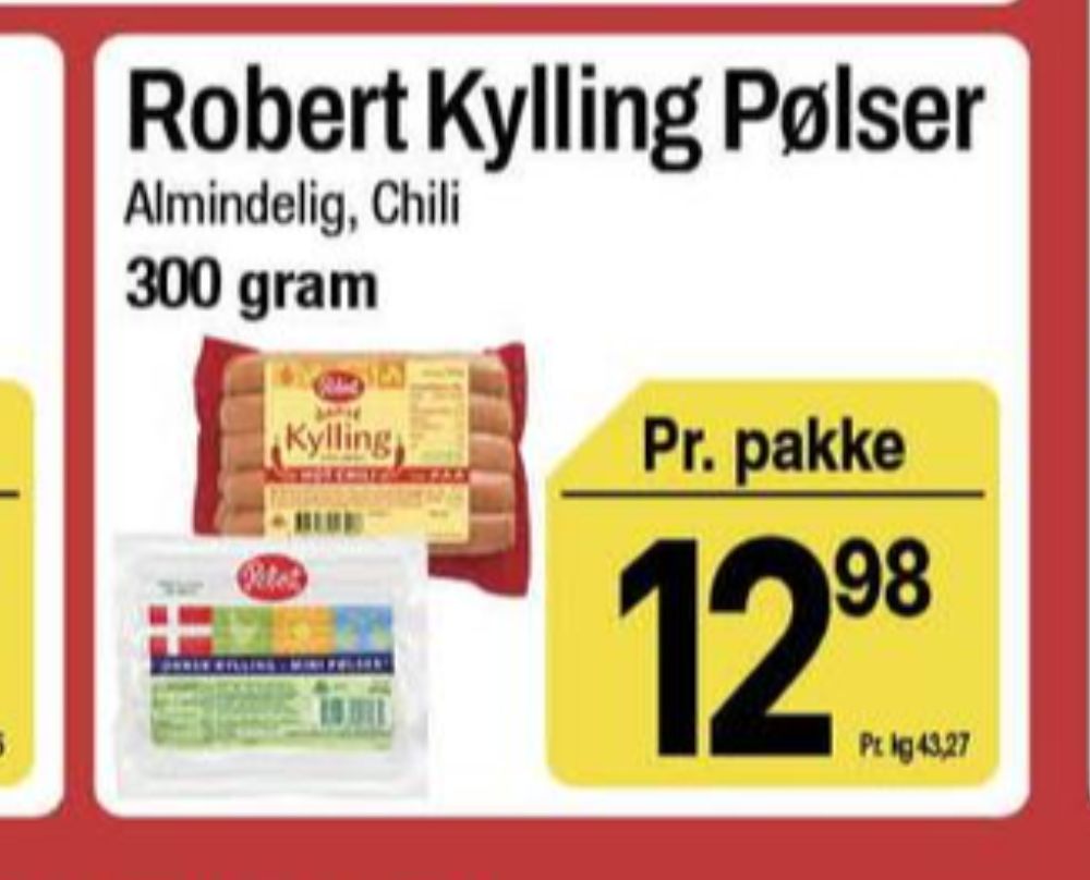 Robert, Kyllingepølser Mini Original
