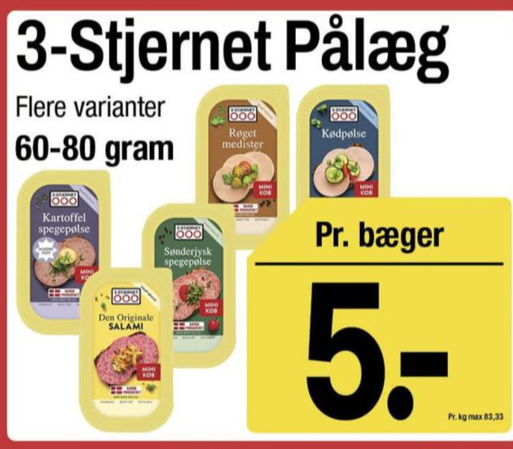 3-stjernet Gul bordpak, Salami