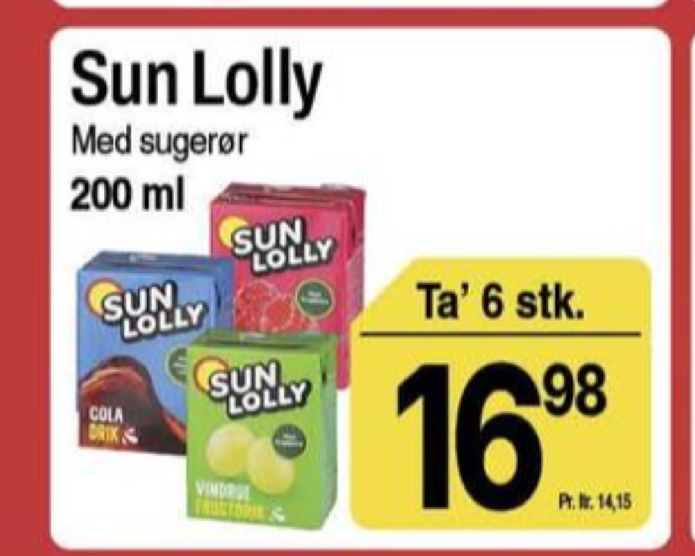Sun Lolly, Drikkeklar Coladrik